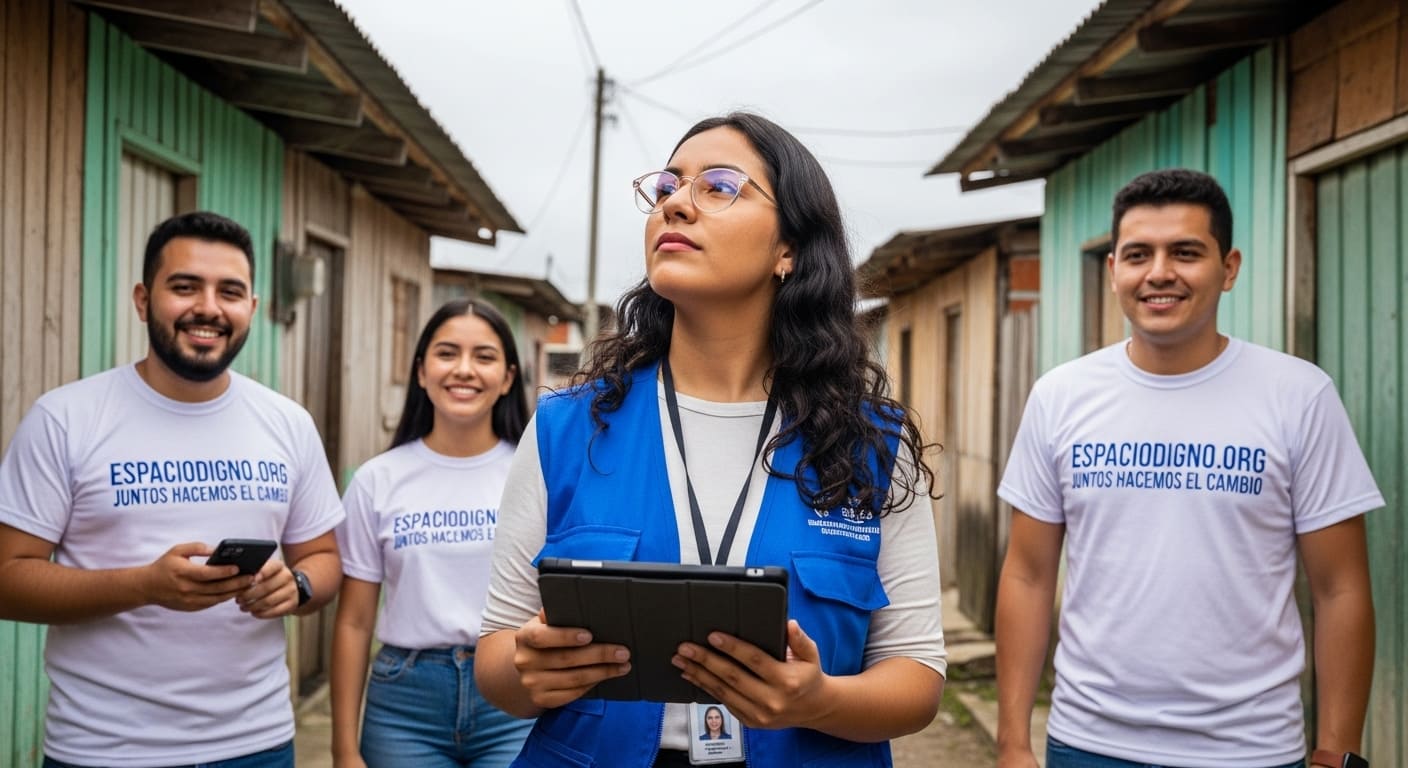 Colaboradores recolectando solicitudes